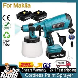 1000ML Cordless Spray Gun For Makita BL1830 Battery18V Rechargeable Battery Paint Gun Spray Wireless