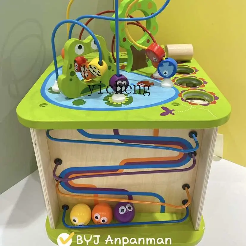 Tqh glücklich Bauernhof Spiel Box neue Baby Perlen Perlen Hexaeder Baby frühe Bildung pädagogische Holz spielzeug