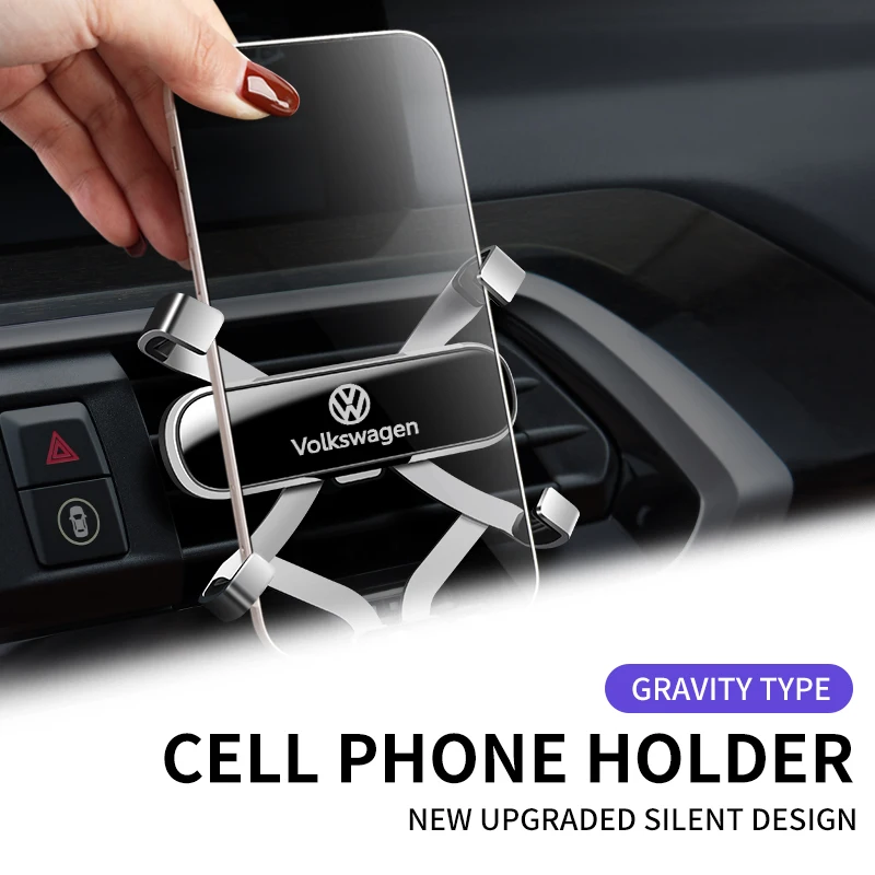 Car Phone Holder Gravity Air Vent Clip Mount Phone GPS Support Stand For Volkswagen VW Jetta Golf Beetle CC EOS GTI MK4 MK6 MK7