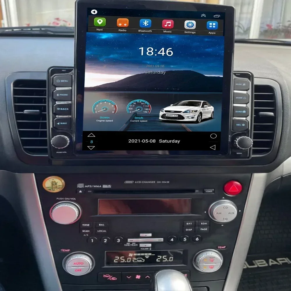 Dla Tesla Style 2Din Android 13 Radio samochodowe dla Subaru Outback 3 Legacy 4 2003-2009 Multimedialny odtwarzacz wideo GPS Stereo Carplay DSP