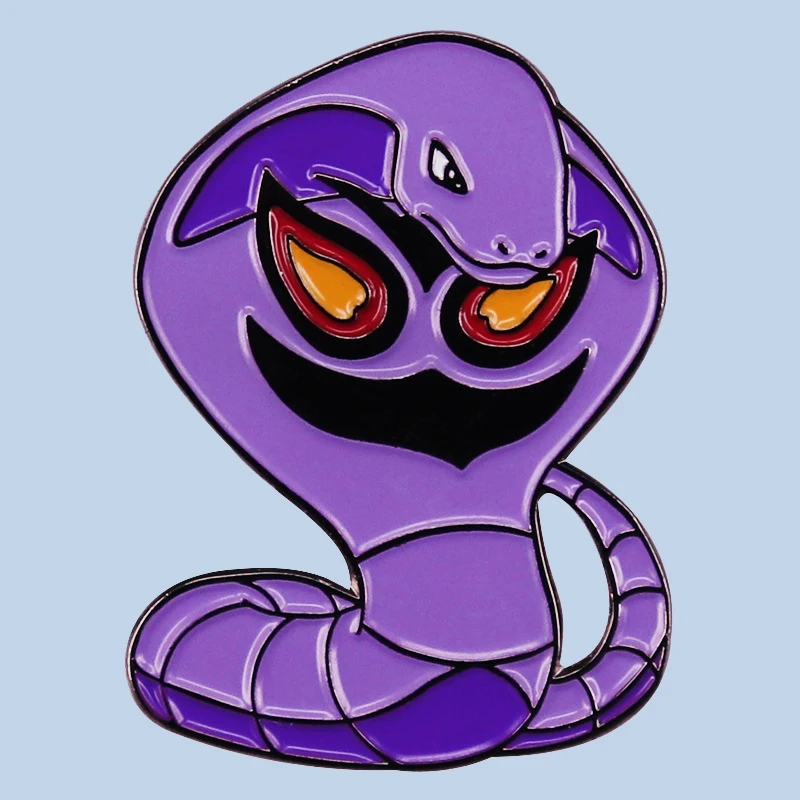 Cartoon Movie Pokemon Arbok Brooch Enamel Pin Lapel Pins Badge Hats Clothes Backpack Decoration Jewelry Accessories Fans GIFT