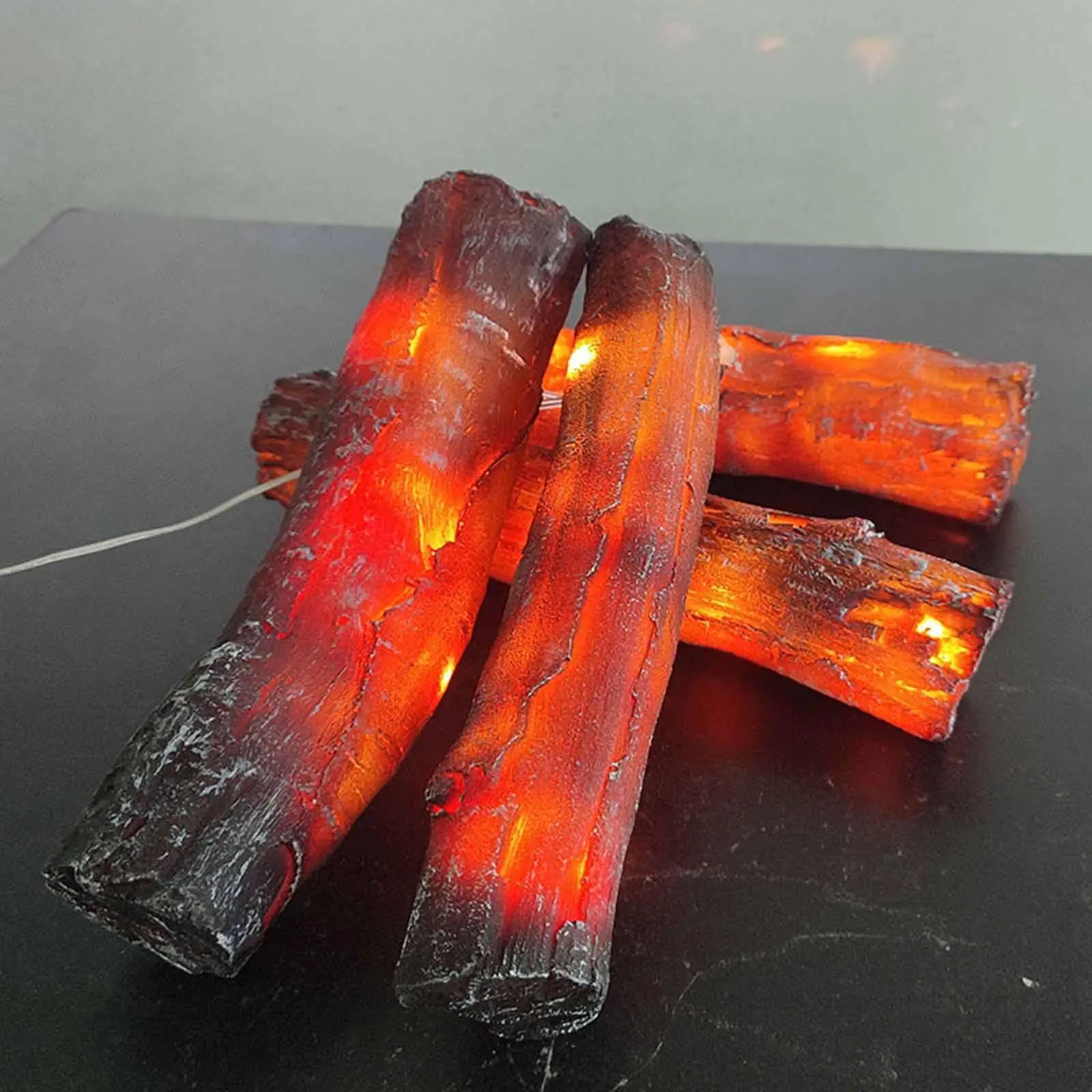 

Decorative Electric Fireplace Firewood Resin Simulation Flame Lamp for Living Room Bedroom Indoor Porch Festival Winter Ambiance