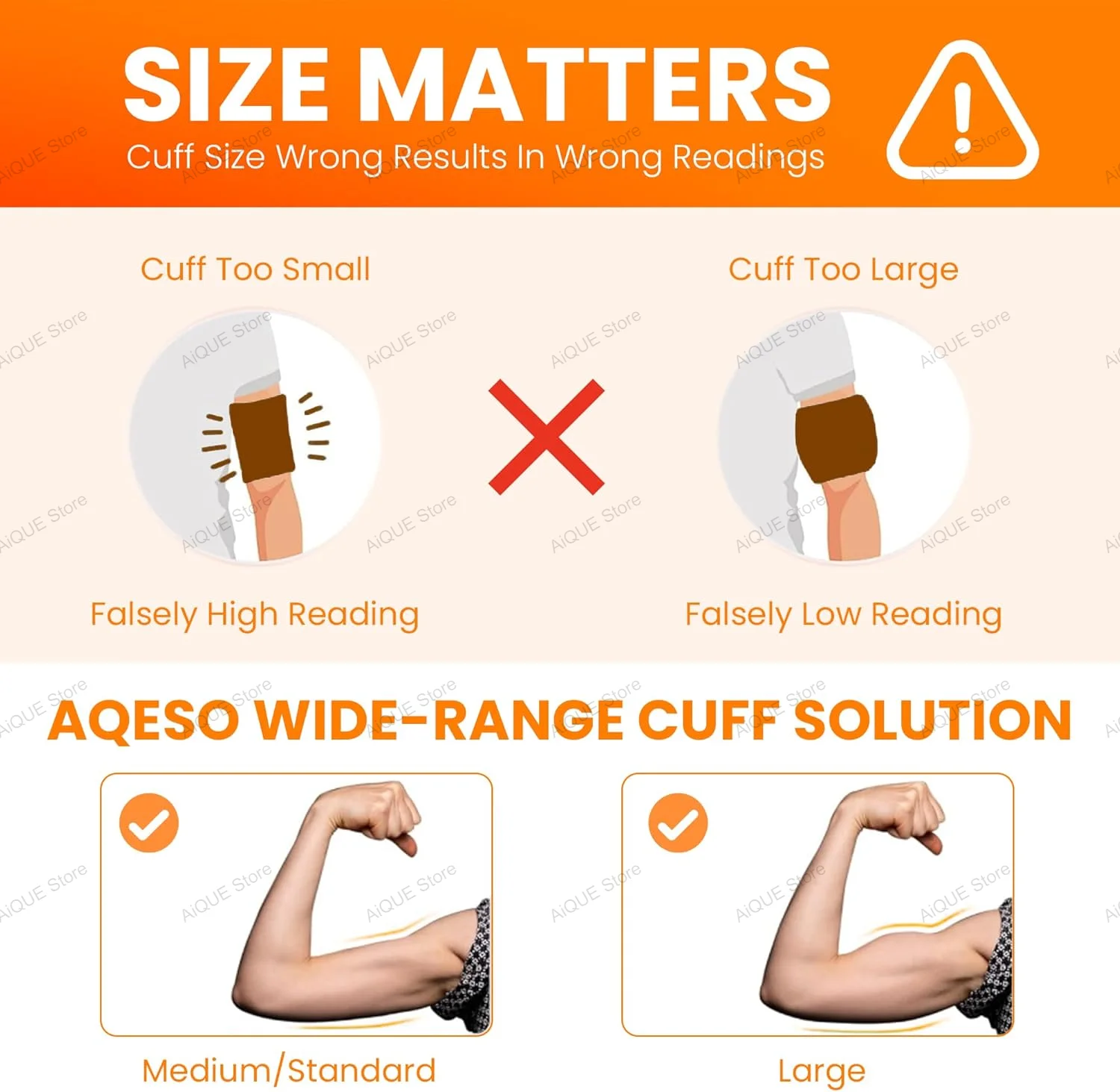 آيكي 360 ° المحيطي المهنية 22-42 سنتيمتر الذراع الكفة المحمولة ل مقياس ضغط الدم الرقمي مراقبة ضغط الدم مقياس التوتر الكفة #5