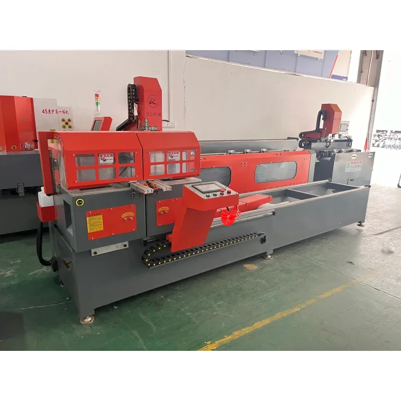 CNC Double-Head Saw and Aluminum Corner Cutting Machines Door and Window Manufacturing Metal Cutting Machinery