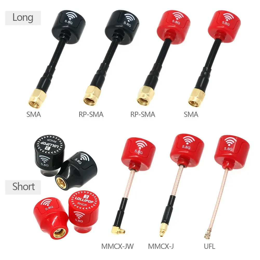 5.8Ghz Lollipop3 3dBi RHCP Antenna Directional high gain 5.8G transmitter SMA/RP-SMA/MMCX/UFL Antenna For RC FPV Racing Drone