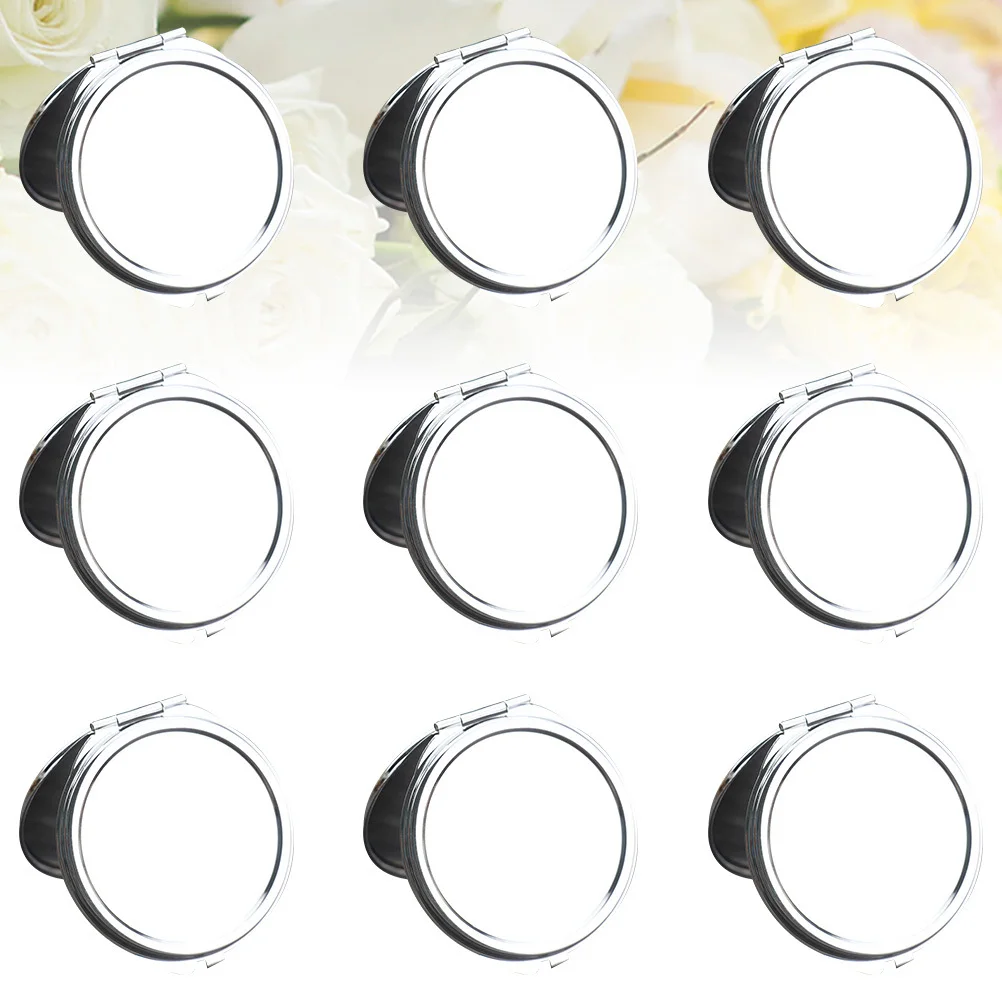 

10Pcs Makeup Mirror Compact Foldable Double Side Round Handheld Portable Mirror for Women Travel Girls