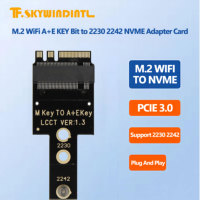 M.2 A+E Key to 2230 NVME Adapter PCIE 3.0 X4 M.2 NGFF SSD Converter for Mini PC/Laptop/Industrial Storage Upgrades