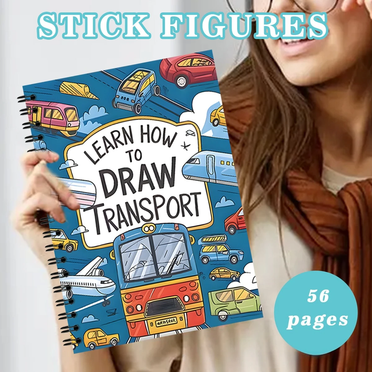 New Hot Cross-border Step-by-Step Practice Book, A4 Spiral Notebook, Writing & Coloring Pad