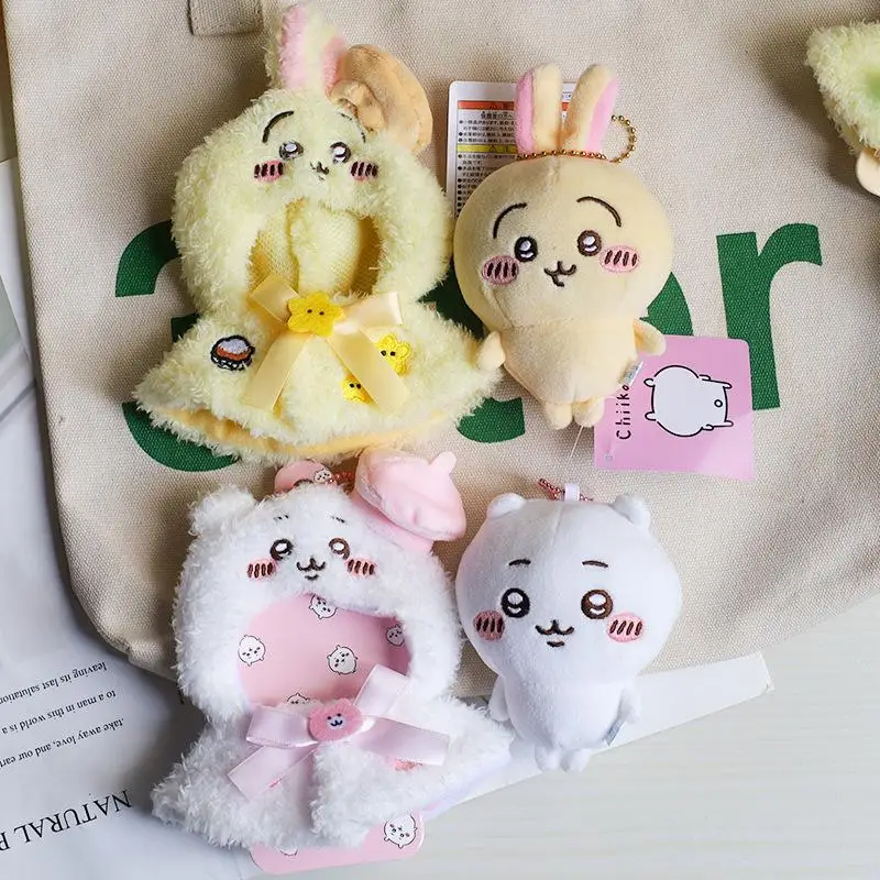 Cartoon Chiikawa Plush Pendant Doll Baby Clothes 15Cm Hachiware Usaqi Wearing Self Mocking Bear Doll Cloak As A Children\'s Gift