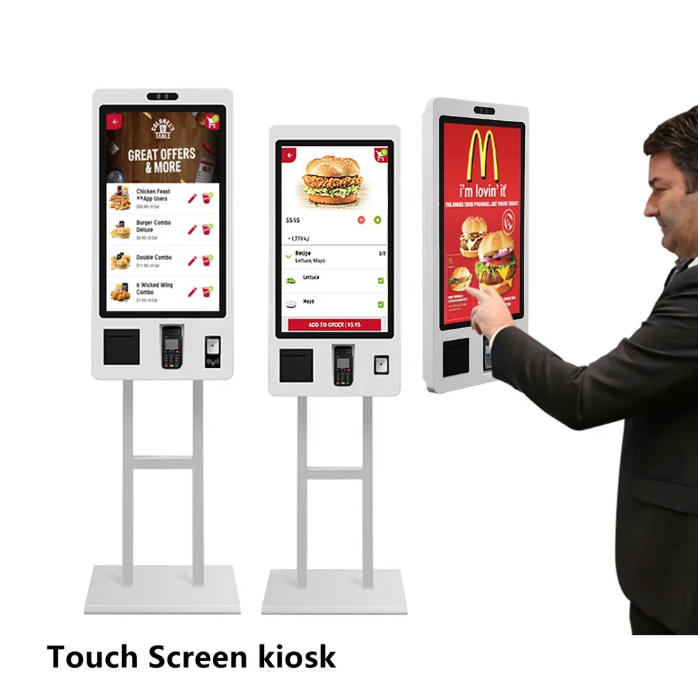 Machine Touch Screen Self-service Payment Kiosk Pos Payment Terminal Smart Restaurant Order Kiosk Self Service