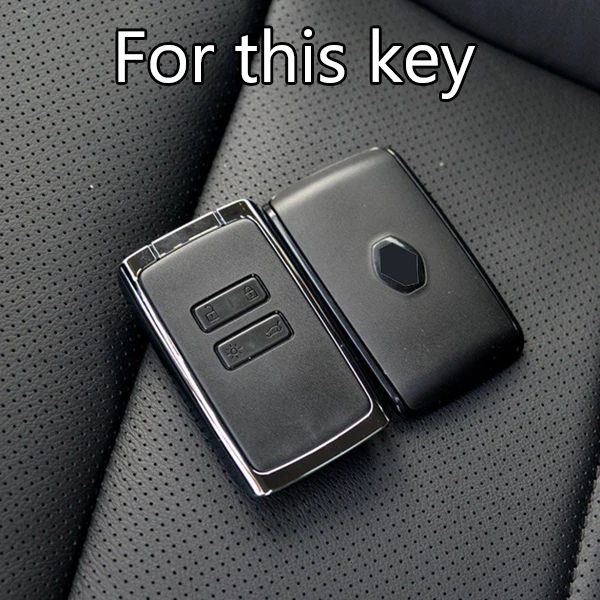 4 Button Silicone Key Case Cover For Renault Koleos Kadjar Megane Talisman Captur Espace Clio 2016-2019 Key Ring Chain Fob Shell