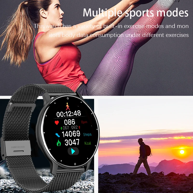 LUIK 2025 Smartwatch Dames Volledig touchscreen Sport Fitnesshorloge IP67 waterdicht Bluetooth Voor Android iOS Smartwatch Dames