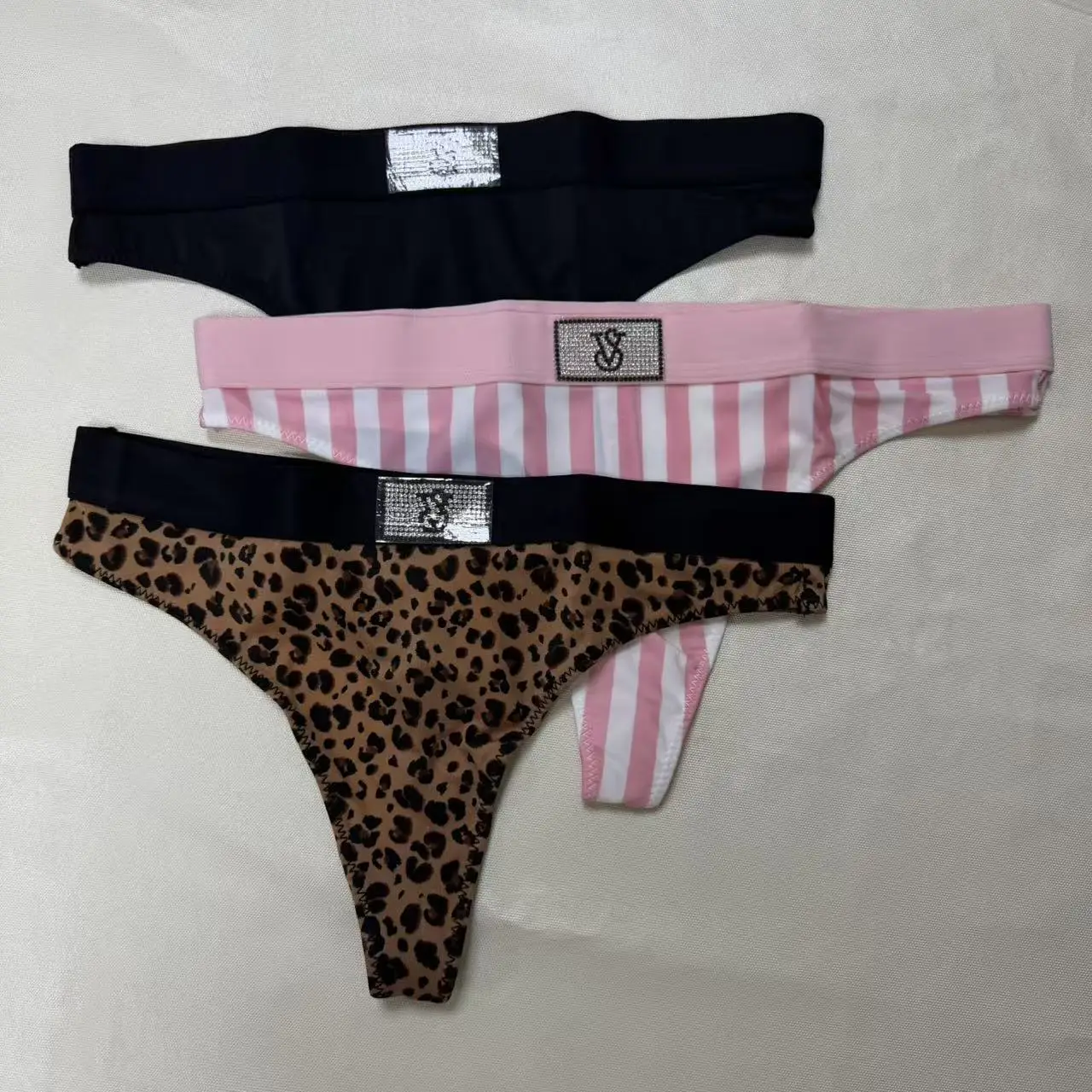 VS High-Waist Unterwäsche Sexy Dessous Damen Slips Nahtlose Spitzen-Tangas Victoria's Secret Bequeme Atmungsaktive Höschen