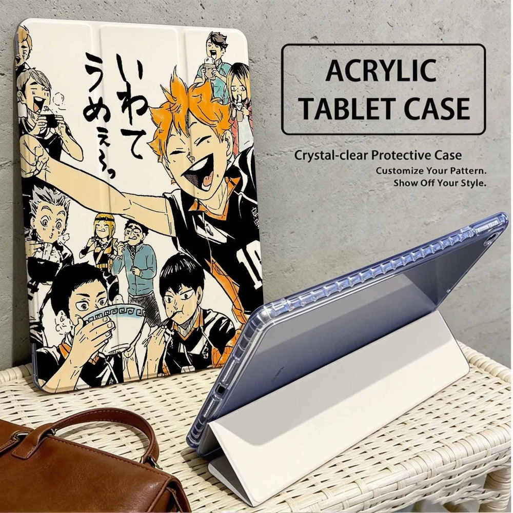 Anime Haikyu For iPad Pro 11 12.9 13 A16 M2 M4 M3 M5 9.7 10.2 5/6/7/8/9/10/11th Mini Air 3 4 5 6 Tablet Case