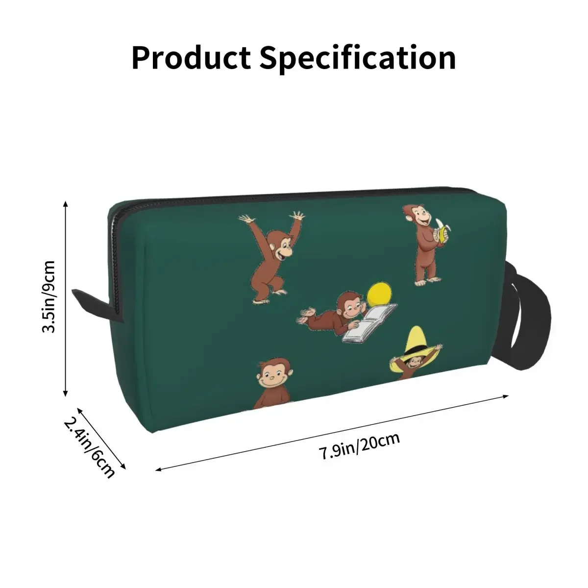 George The Curious Monkey Cartoon Pencil Cases Pen Bags Pen Box Pencil Pouch For Boys Girls Students Stationery Makeup Bag