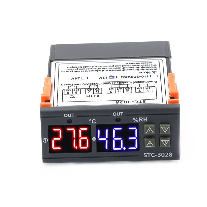 STC-3028 digital display thermostat temperature and humidity control thermometer hygrometer incubator controller AC220V