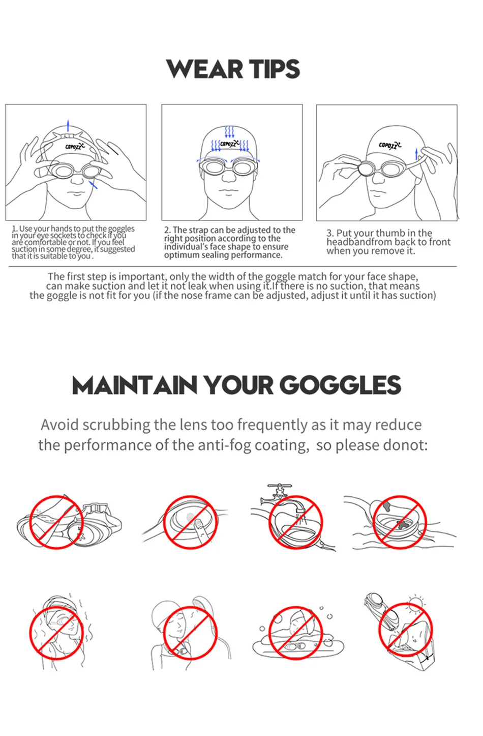 Professionelle Schwimmbrille VISTEX Importierte Antibeschlag-wasserdichte UV-Schutz-Silikagel-Tauchbrille Wettkampfbrille – Detail 13