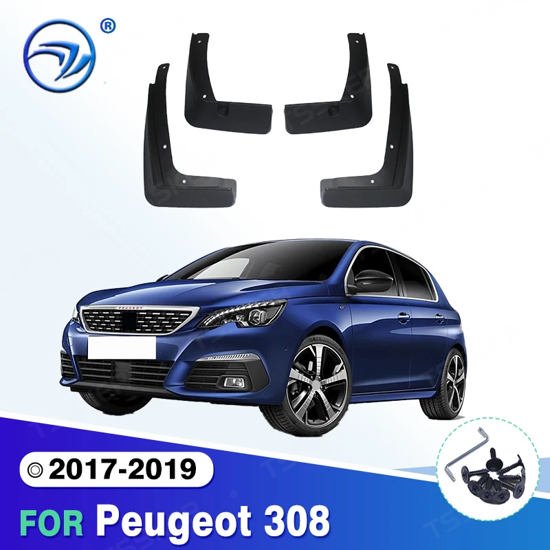 

For Peugeot 308 2017 2018 2019 Fender Mudflaps Splash Guards Mudguards Mud Flaps car Accessories