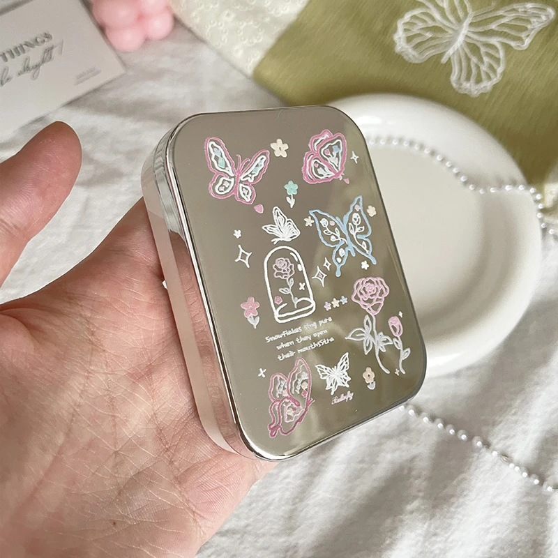 

Портативный квадратный футляр для контактных линз с зеркалом, контейнер для хранения линз, набор для замачивания и хранения линз.