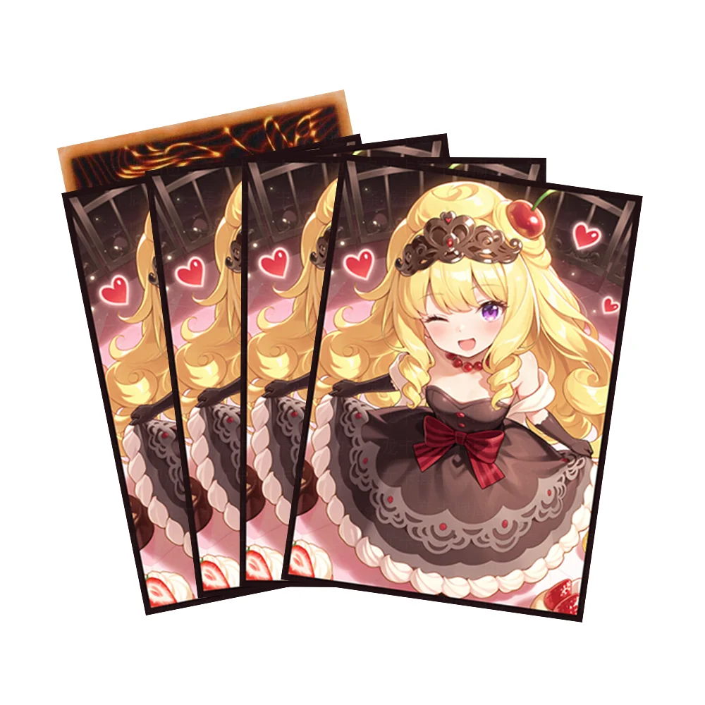 63 x 89 mm, 50 Stück, niedliche Anime-Kartenhüllen für Mädchen, für Spielkarten/YGO-Kartensammlung, Lieblings-Cartoon-Hüllen des Spielers