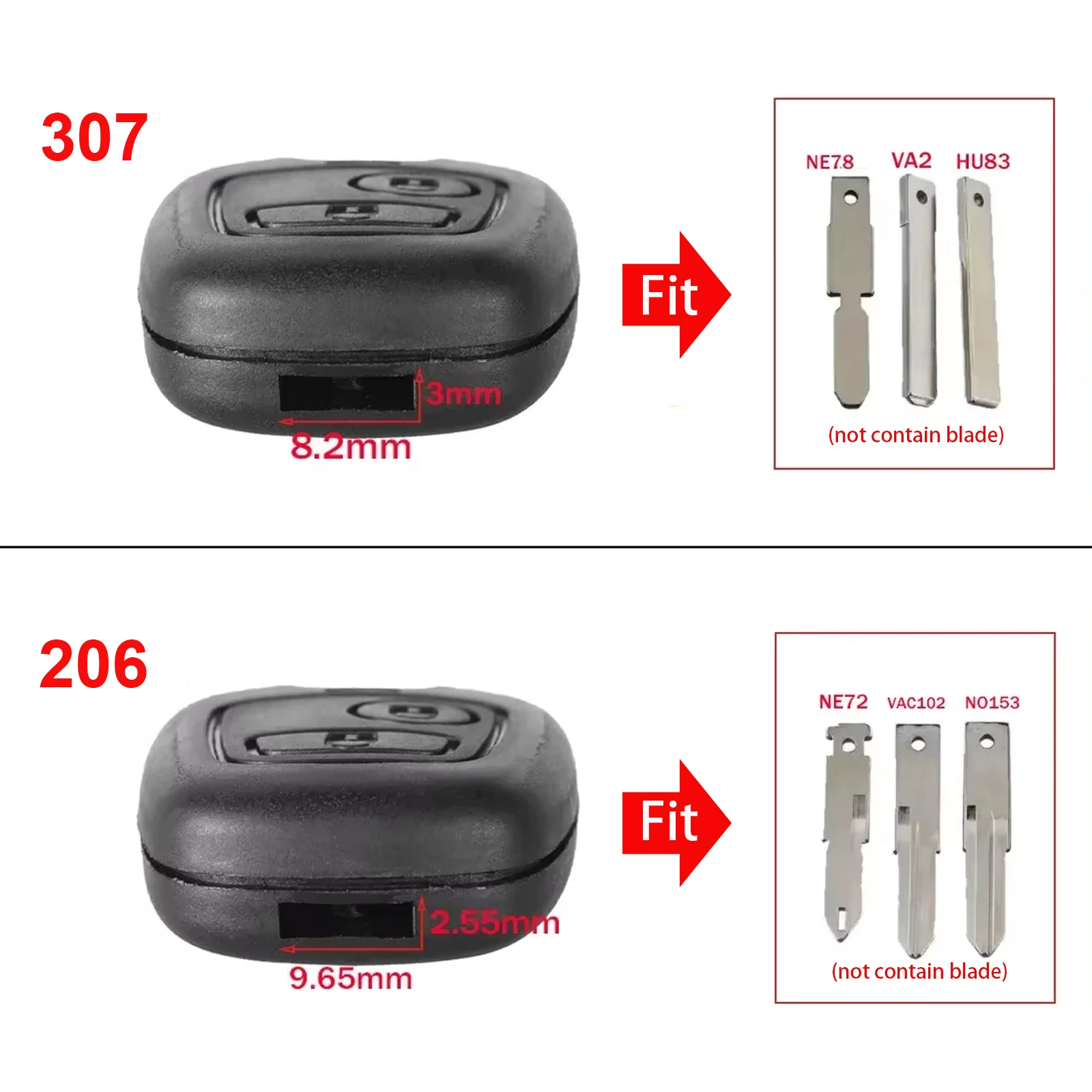 iCar 2 أزرار مفتاح السيارة عن بعد فوب شل استبدال لبيجو 206 207 307 408 607 لسيتروين C1 C2 C3 C4 كسارا بيكاسو