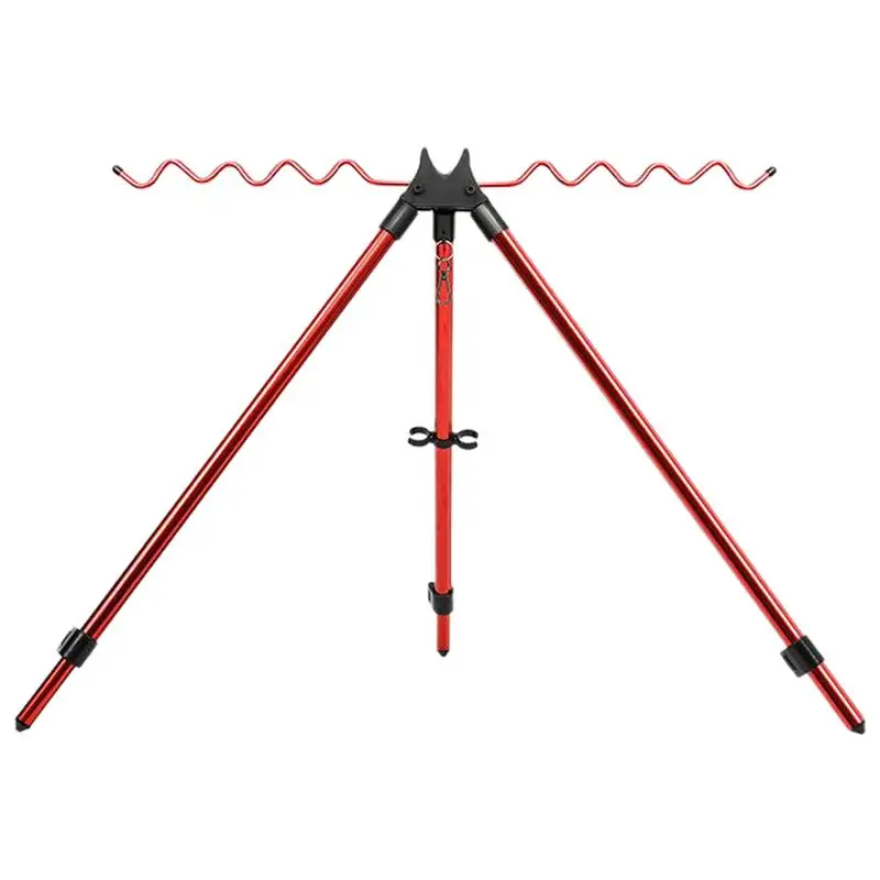 

Fishing Rod Pole Holder Lightweight Sturdy Pole Holder Flexible Telescopic Design Stable Triangle Structure Fishing Rods Tripod