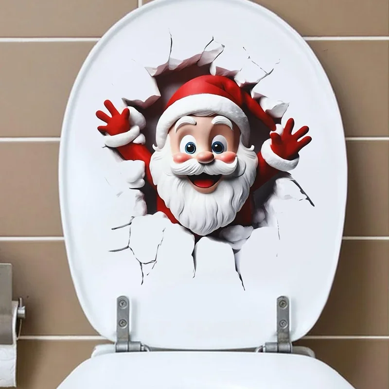 Weihnachten Schneemann Toilette Aufkleber Frohe Weihnachten Party Dekoration 2025, Weihnachten Badezimmer Dekor Navidad Natal Neujahr Geschenk 2026 – Detail 7