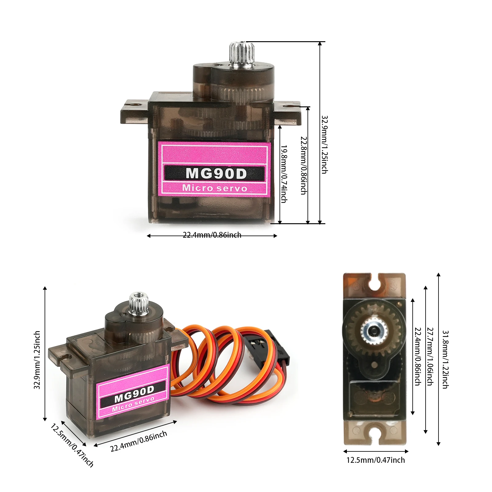9G MG90D Micro Digi…