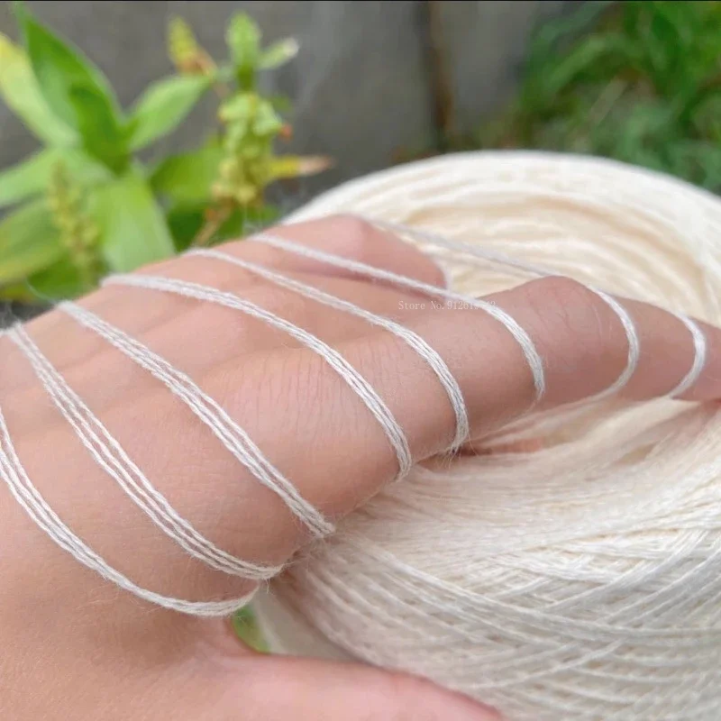500g Natural Linen/Tencel Thin Thread Summer Crochet Hand Woven Strands DIY Handwork Knitted Short Sleeve/waistcoat Raw Material