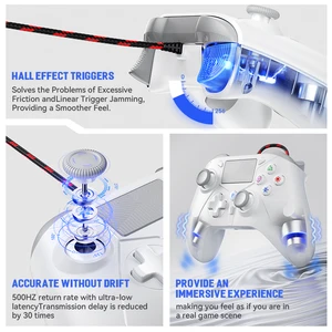 وحدة تحكم P5 لجهاز PS5 / 4 / PC لوحة ألعاب سلكية طويلة جدا 2M مع اهتزاز توربو مزدوج بدون تأخير تحكم فوري في لعبة الاتصال أعلى 12 مبيعات لوحدة تحكم PS5 - رقم 5