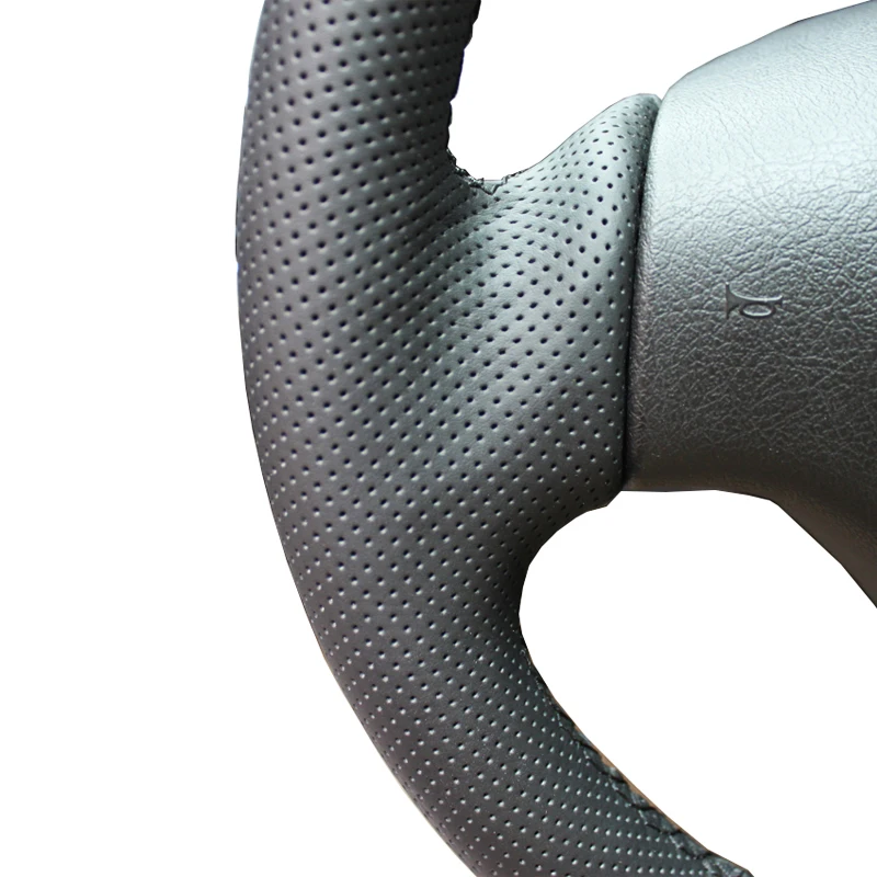 Full Black Leather Car Steering Wheel Cover for Nissan 350Z 2003-2009