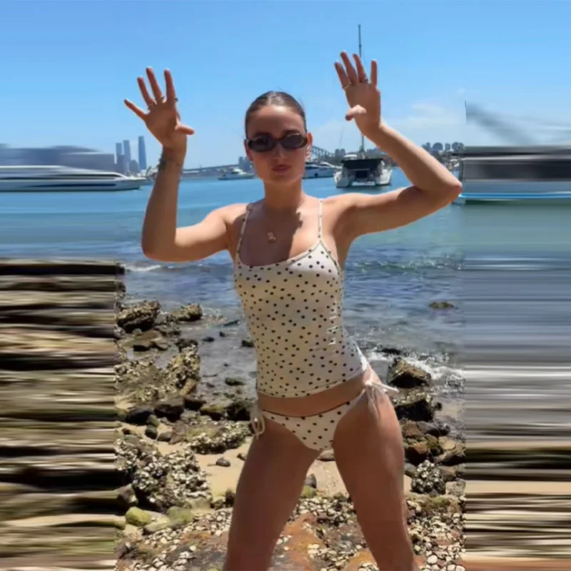 

Vacation Polka Dot Bikini Sets For Women Low Neck Backless Top Triangle Bathing Suit 2026 New Lady Summer Beach Swimsuits