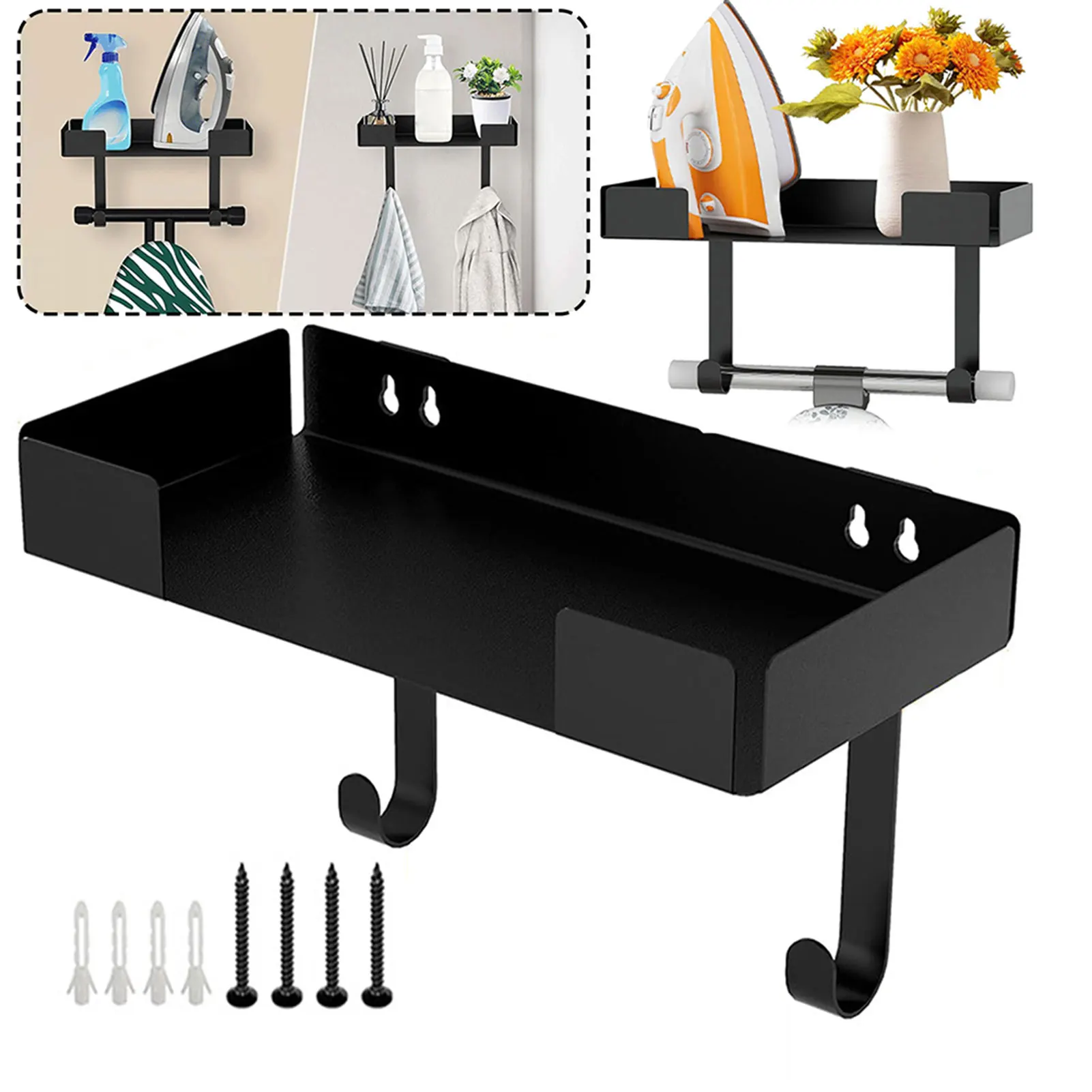 

Multifunctional Storage Hanger For Iron Board Space Saving Ironing Boards Holder For Most T Shape Iron Board