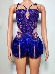 High Quality Hot Stamping Sexy Suspender Fringe Jumpsuit 2024 Style Fashionable Custom Women'S Clothing