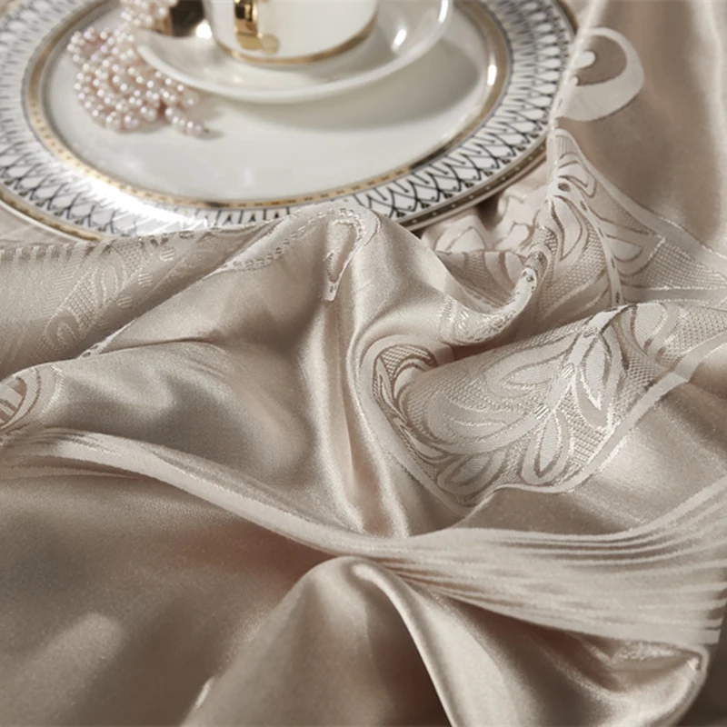 Cotton Bedding Set Jacquard King Size Luxury European Wedding Bedding Sets Queen American Satin Double Duvet Cover Set 220x240