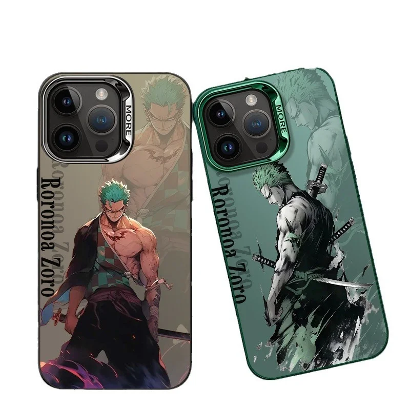 Japan Anime One Piece Roronoa Graffiti Zoro Three blade flow Phone Case for iPhone 11 12 13 14 15 16 17 Pro Max Plus Back Cover