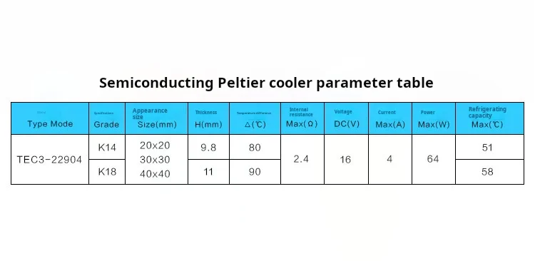 Tec3-22904 Three-layer semiconducting Peltier cooler hazy Xinghe original large temperature difference first-class temperature d