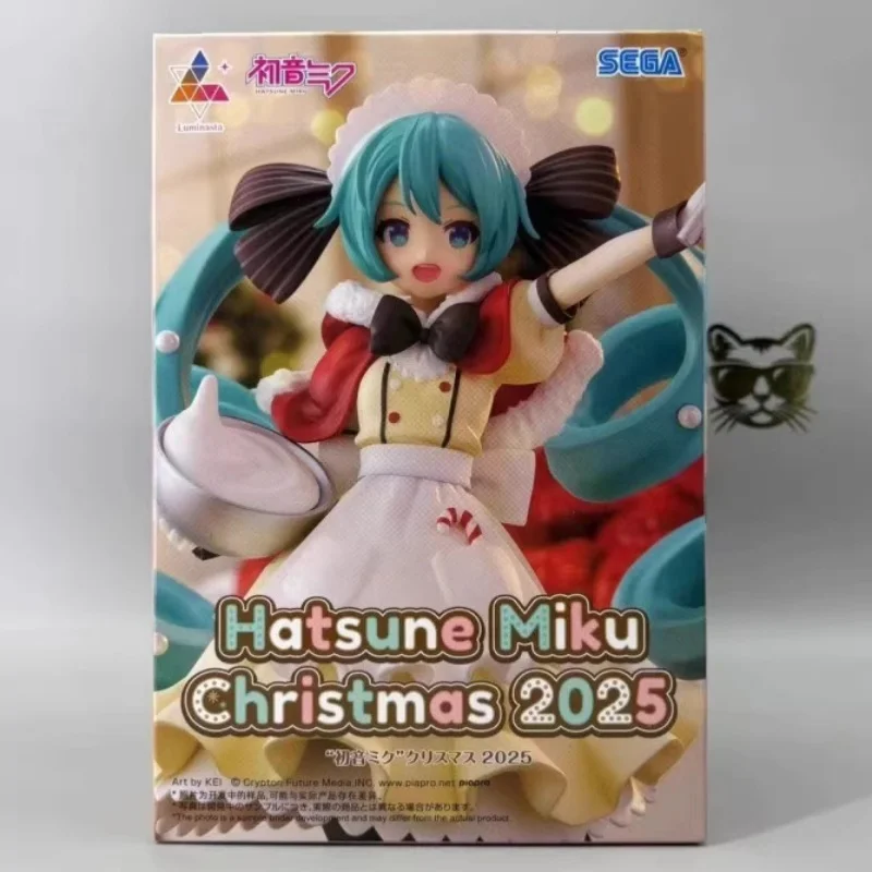 Oryginalna figurka akcji Sega Luminasta Hatsune Miku Christmas 2025, model anime, statuetka kolekcjonerska, ozdoba dekoracyjna, prezent świąteczny.