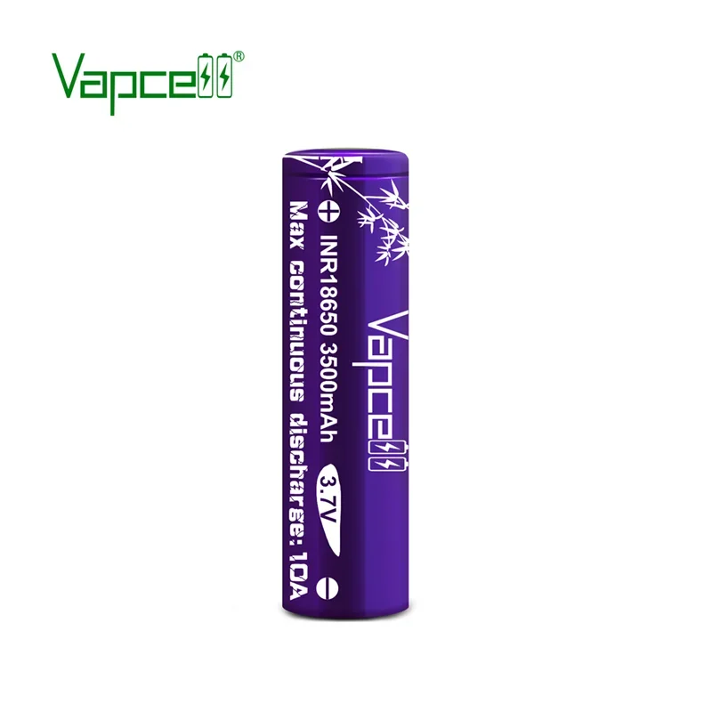 Original Vapcell INR 18650 3500mah 10A 3.7V Battery Rechargeable Real Capacity 18650 Lithium Batteries For Flashlight BoxMod