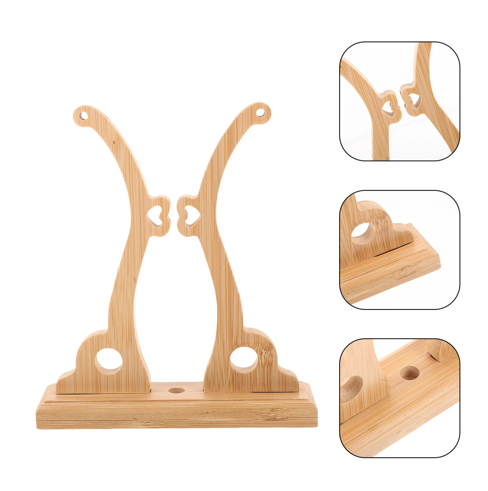 

Wooden Folding Fan Holder Desktop Display Stand for Home Decor and Gallery Smooth Burr-Free Surface Traditional Chinese Style