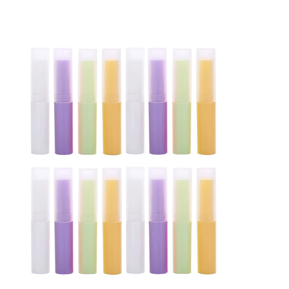 

16pcs Women Empty Plastic Lip Balm Tubes Lip Gloss Storage Container (4 White, Green, 4 Purple and 4 Yellow)