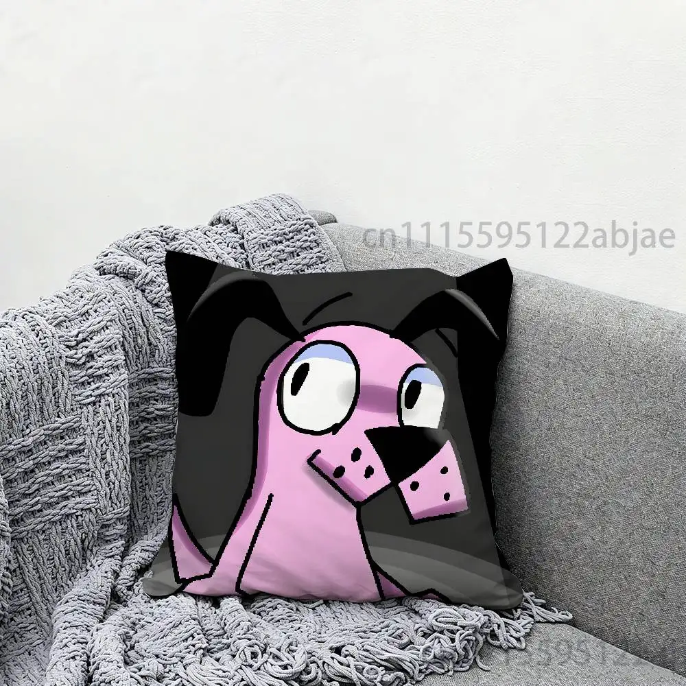 C-Courage The C-Cowardly Dog Show Throw Pillow Case 40x40cm Decoration DIY Square Chair Pillowcase Pad Cover