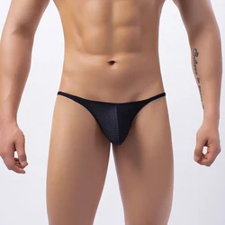 Men Sexy Briefs Low Rise Bulge Pouch G-string Hight Cut Bikini Thong Slim Side Panties Thin Breath Underwear Short Swimwear