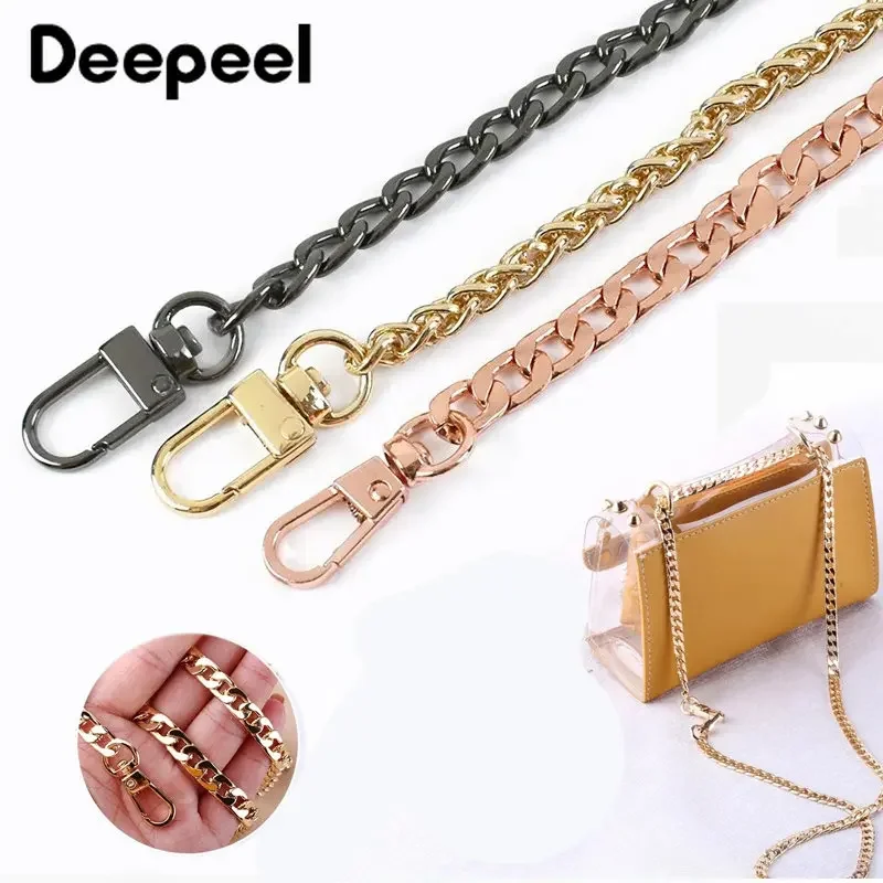 1Pc Deepeel 100/120cm Metal Bags Chain Handbag Strap Crossbody Shoulder Belt Wallet Handle DIY Replacement Hardware Accessories