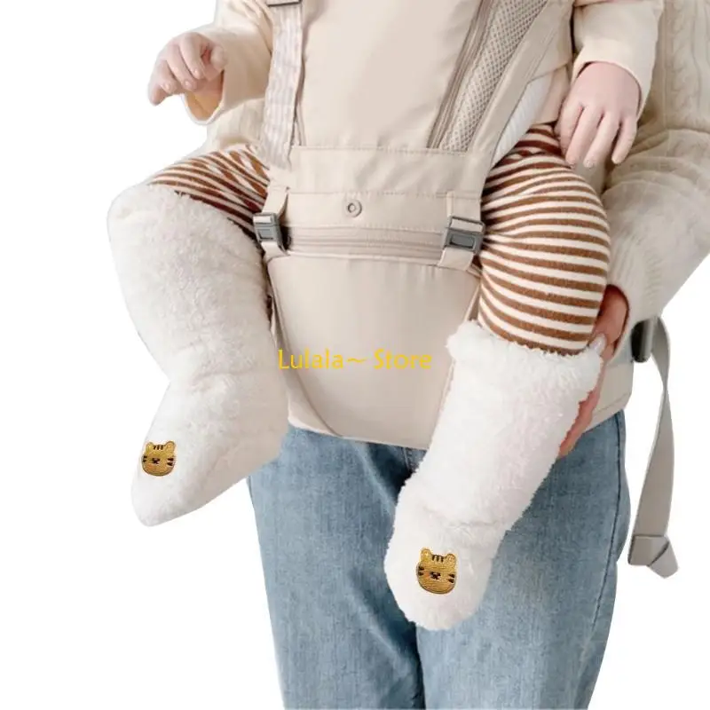 Y4QA Warm Plush Children Floor Socks Gender Neutral Cartoon Socks for Baby Toddlers 0-8Y No-Slip Winter Socks Indoor Shoes