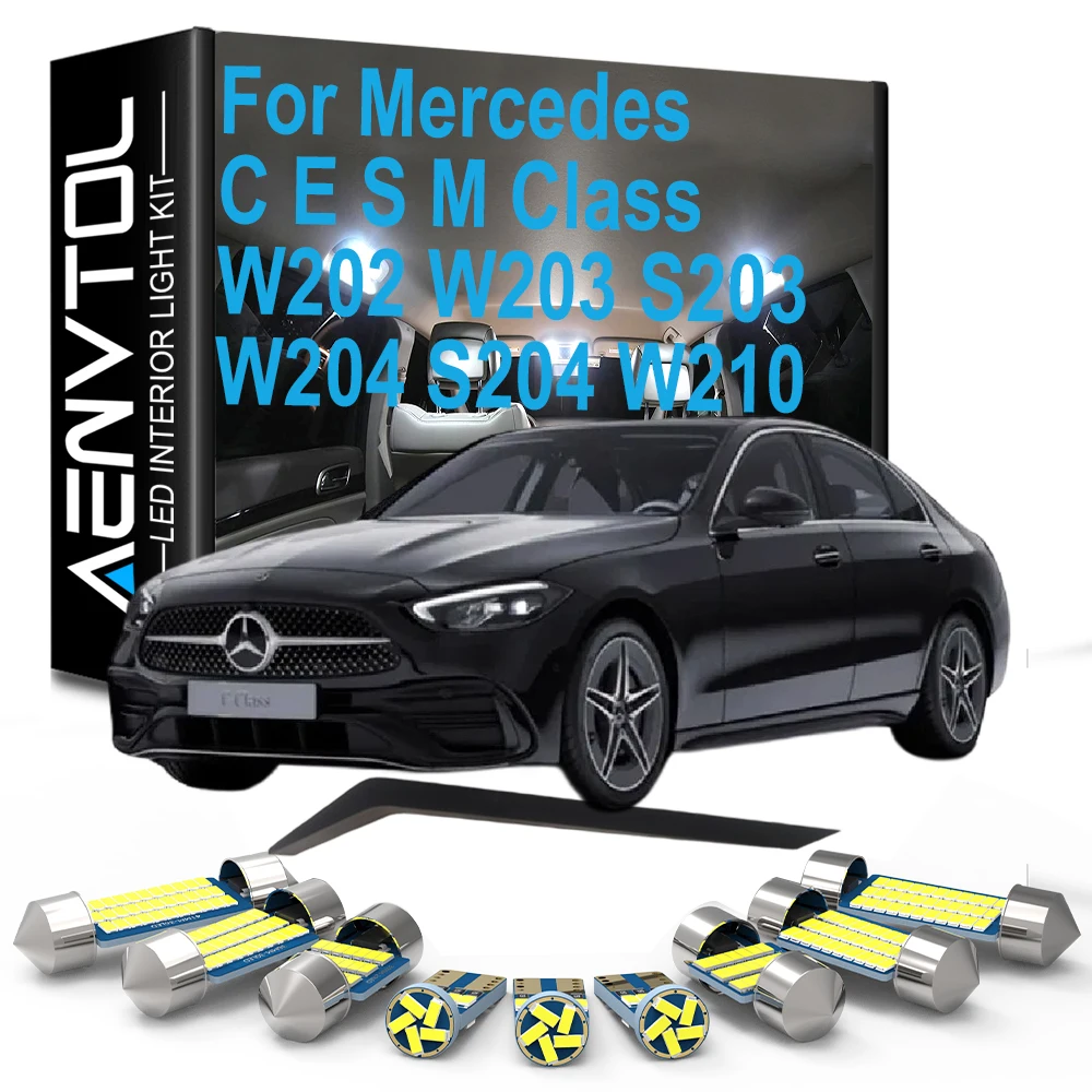 LED Interior Light Kit For Mercedes Benz MB C E S M Class W202 W203 S203 W204 S204 W210 W211 S211 W212 S212 W220 W221 W164