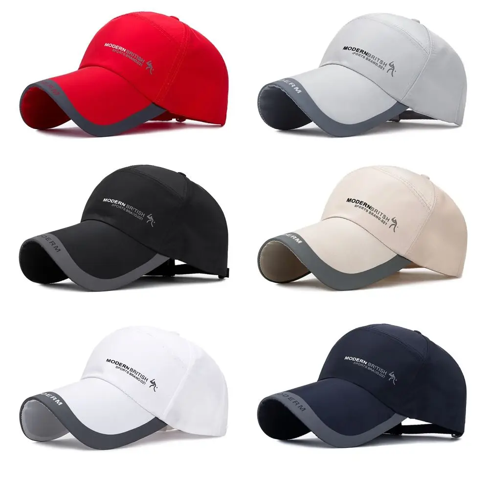 Protector solar de verano Sombreros de sol ajustables Algodón Secado rápido Sombrero de protección solar Gorra de béisbol Hombres