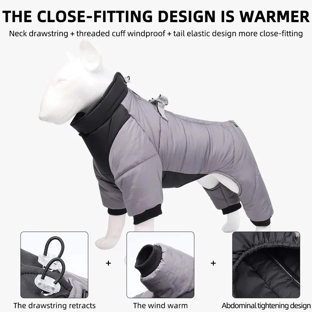 Dog Down Jacket Winter Warm Dog Clothes for Small Dogs Puppy Coat Waterproof Pet Vest French Bulldog Costumes Chihuahua Jumpsuit