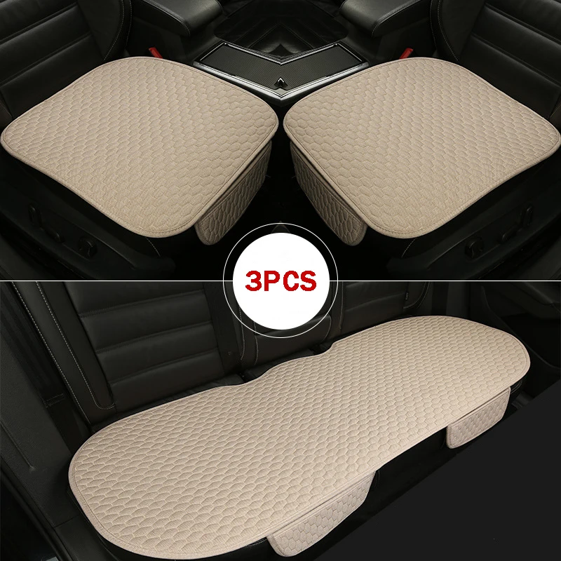 Car seat cover front/rear flax seat protect cushion automobile seat cushion protector pad car covers mat protect