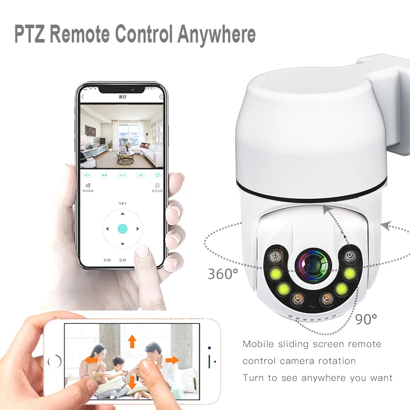 HD Tuya PTZ IP Camera Wireless 1080p Human Auto Tracking Cctv Security Surveillance Smart Cloud Color Night Mini Wifi Home Cam